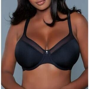 BeWicked 2215-ND-42D Kristy Full Coverage Bra, Black - Size 42D New with‎ tags